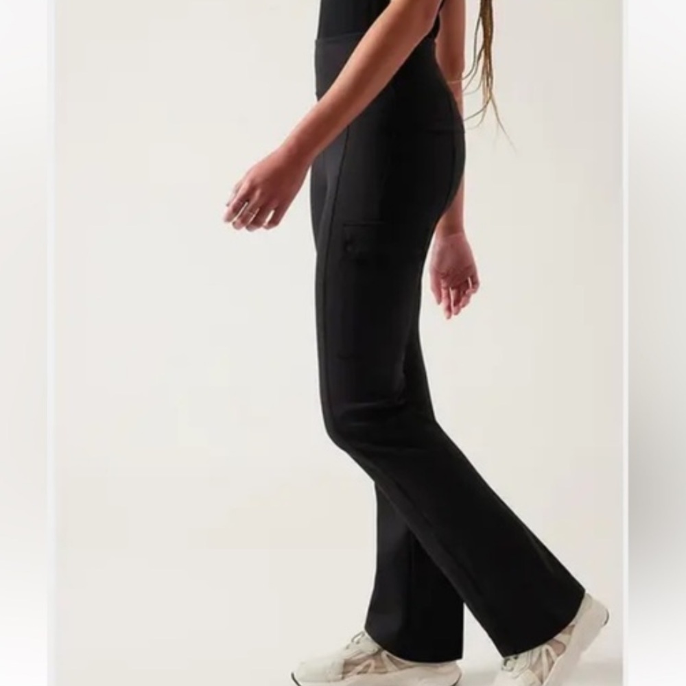 High-Rise Black Flare Cargo Pants - Women's